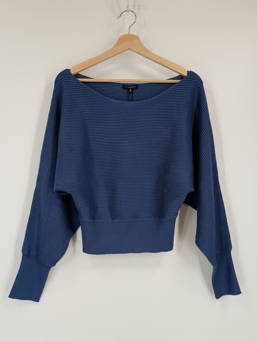 Dynamite Boat Neck Ribbed Sweater